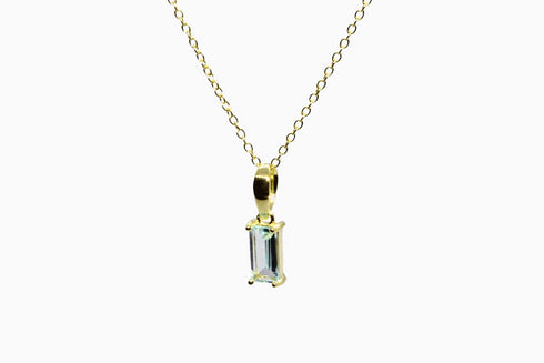 Ameya अमेय | Blauer Topas | Halskette | 18K Vermeil Vergoldung